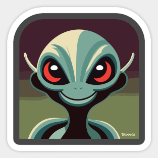 Happy Alien Sticker